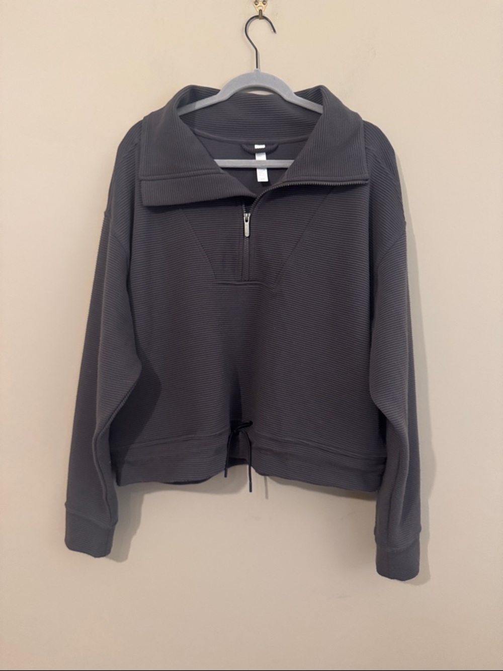 Zella Kickback Ottoman Half Zip Pullover, Grey, Size Large - Picture 8 of 14